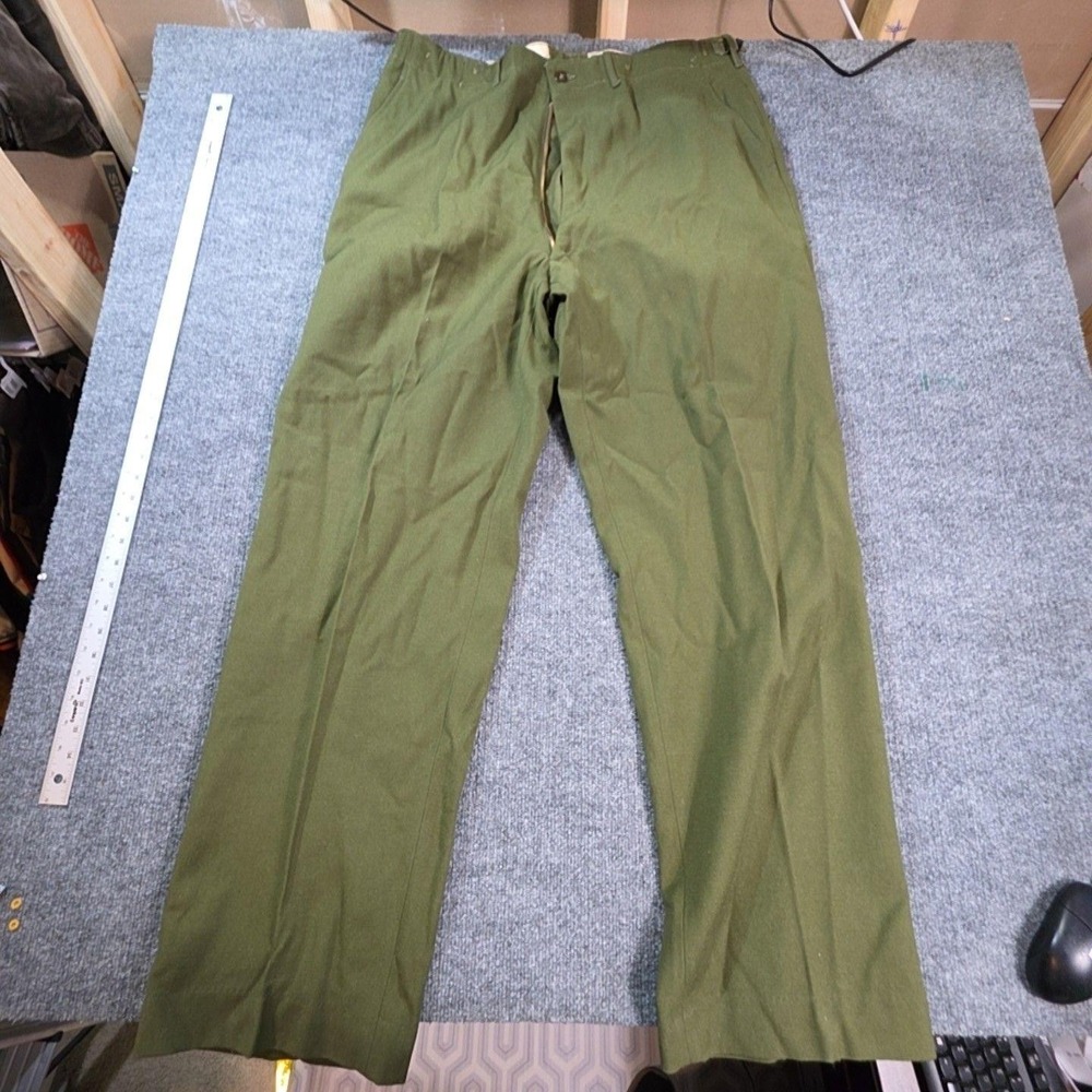 Vintage U.S. Army Wool Pants Mens 39x33 Green M-1951 Field Uniform Lined Winter